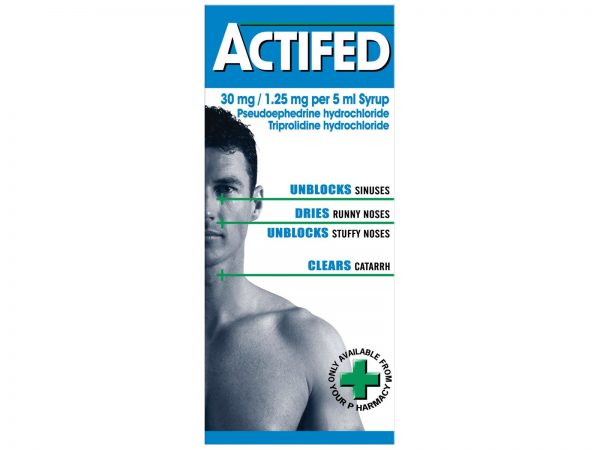 Actifed 30mg/1.25mg per 5ml Syrup