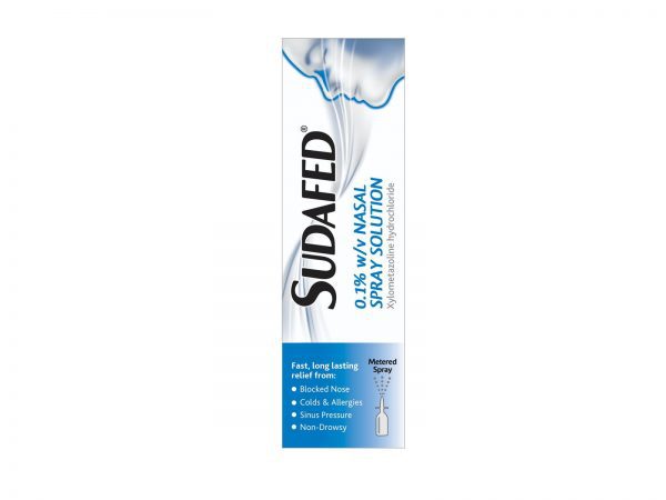 Sudafed 0.1% Nasal Spray Solution 15ml (Xylometazoline)