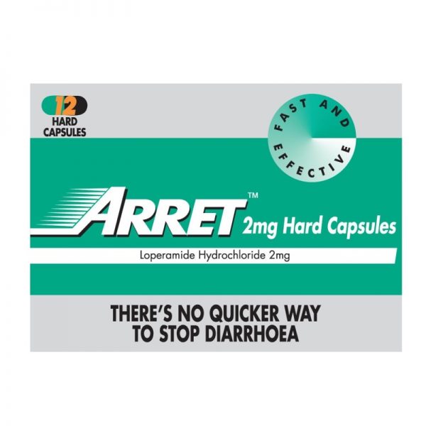 Arret 2mg Hard Capsules 12 (Loperamide)