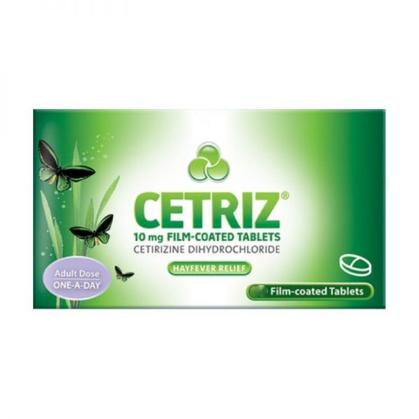 Cetriz Cetirizine 10mg Film-coated Tablets 30