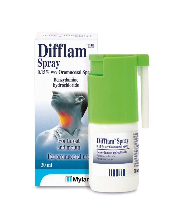 Difflam Spray 0.15% Oromucosal Spray