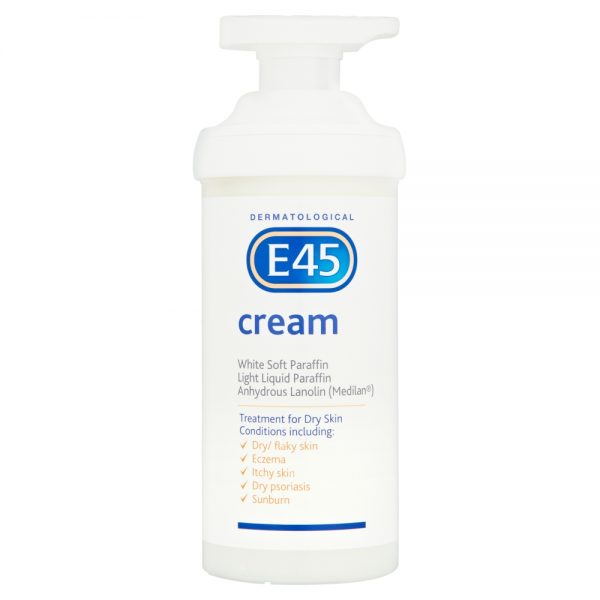 E45 Dermatological Moisturising Cream Tub, 500g