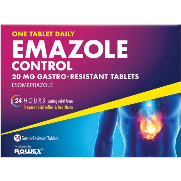 Emazole Control Tabs 20mg 14 (Esomeprazole)