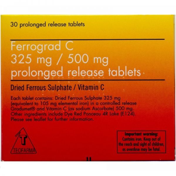 Ferrograd C 325mg/500mg Prolonged release Tablets 30