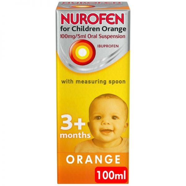 Nurofen For Children 100mg/5ml Orange Oral Suspension 100ml (Ibuprofen)