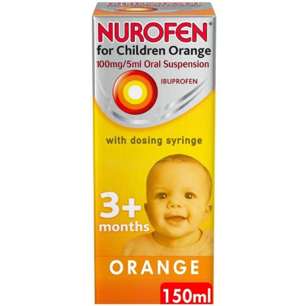 Nurofen for Children Orange 100mg/5ml Oral Suspension 150ml (Ibuprofen)