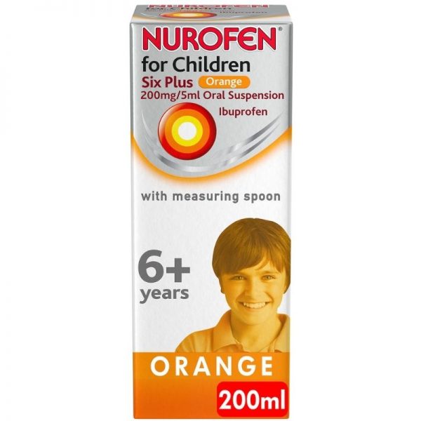 Nurofen For Children 6+ 200mg/5ml Orange 200ml (Ibuprofen)