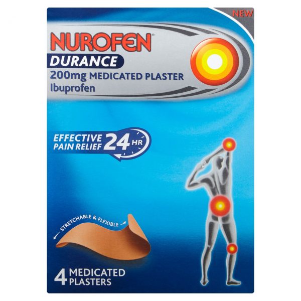 Nurofen 200mg Medicated Durance Plasters 4's (Ibuprofen)