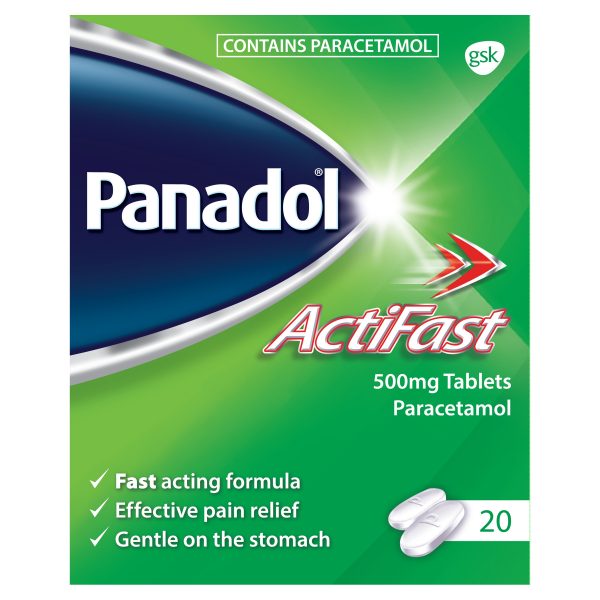 Panadol Actifast 500mg Tablets 20 (Paracetamol)