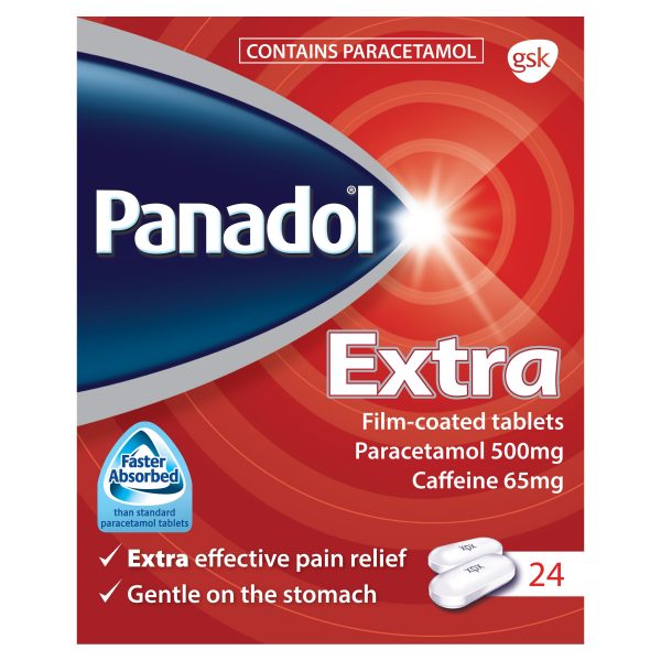 Panadol Extra Film-Coated Tablets 24 Tablets (Paracetamol/Caffeine)