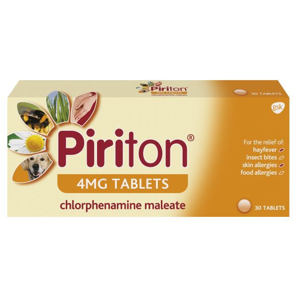 Piriton 4mg Allergy Tablets 30 (Chlorphenamine)