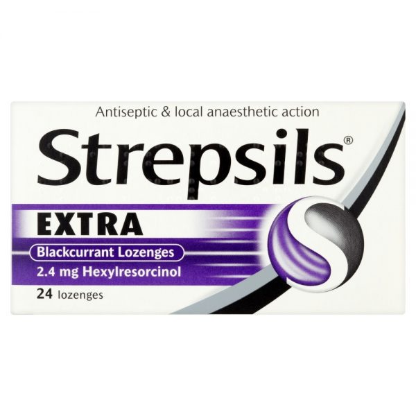 Strepsils Extra Blackcurrant Lozenges 24