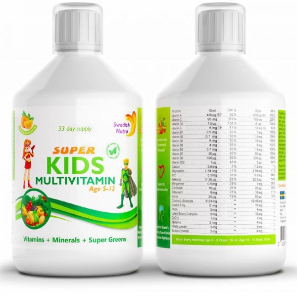 Swedish Nutra Super Kids Multi Vitamin 500ml