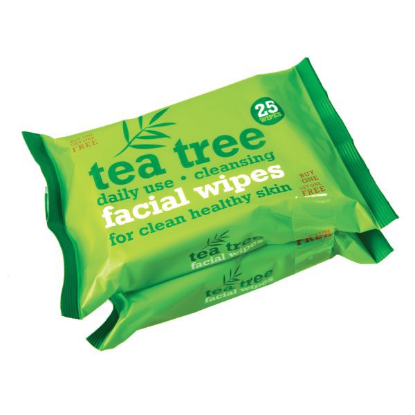 Tea Tree Cleansing Face Wipes Twin Pack 25s