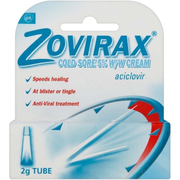 Zovirax Cold Sore 5% Cream 2g Tube (Aciclovir)