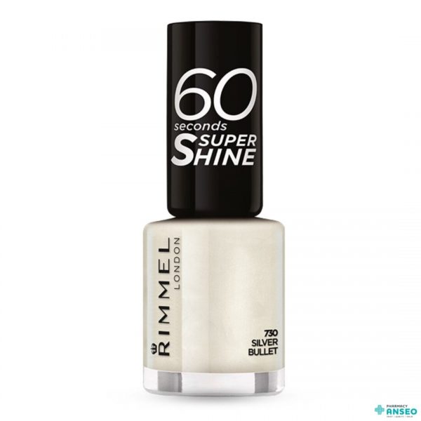 Rimmel 60 Seconds Super Shine Nail Polish Silver Bullet 730