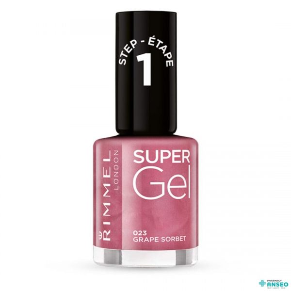 Rimmel Super Gel Nail Polish Grape Sorbet 023