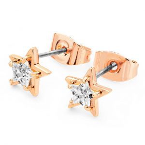 womens rose gold stud earrings