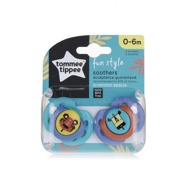 Tommee Tippee 0-6 Months Fun Style Soothers - Pharmacy Anseo Ireland