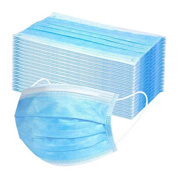 Three Layer Disposable Protective Face Mask (50 Pack)