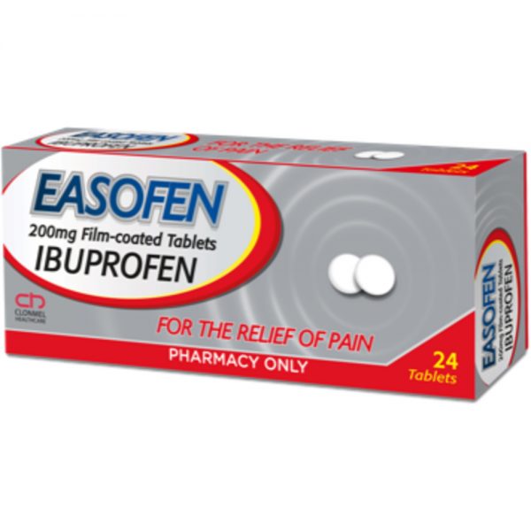 Easofen 200mg Film-Coated 24 Tablets Ibuprofen