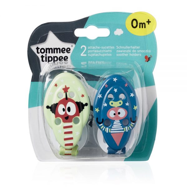 Tommee Tippee Twin Soother Holders 2 Pack