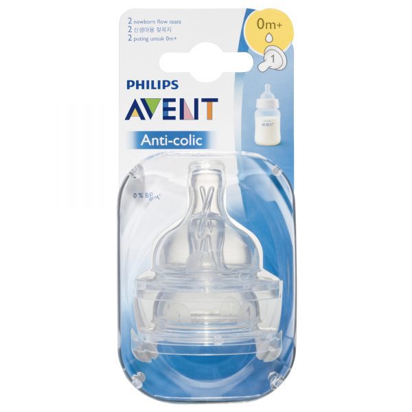 Avent Classic Anti Colic Teats 0 Months+ 2 Pack