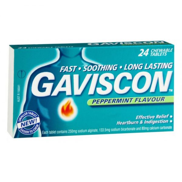 Gaviscon Peppermint Chewable 24 Tablets