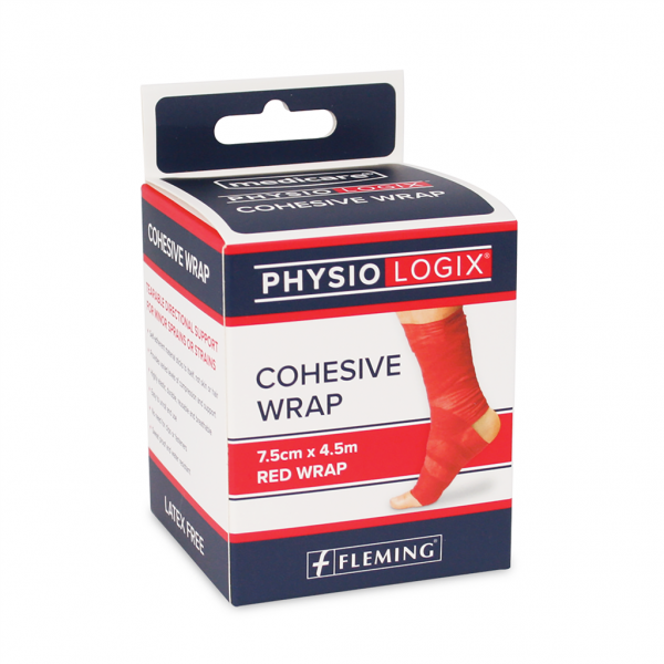 Physiologix Cohesive Wrap Red 7.5cm X 4.5cm