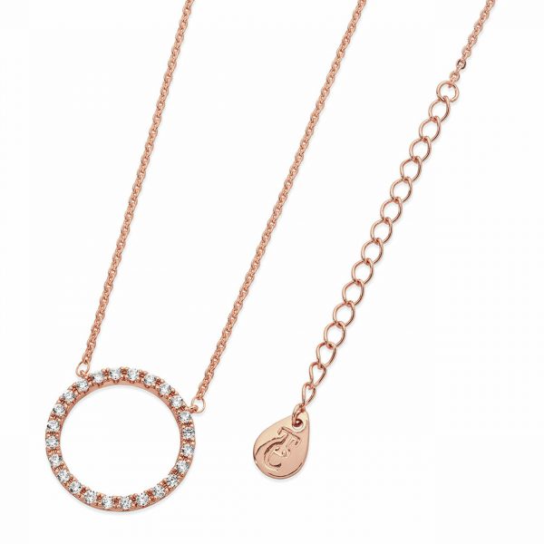 Tipperary Crystal Forever Moon Pendant Rose Gold