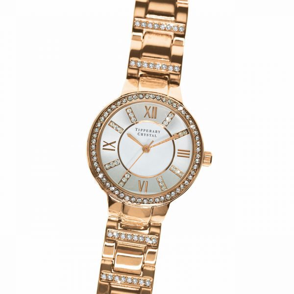 Tipperary Crystal Continuance Rose Gold Watch