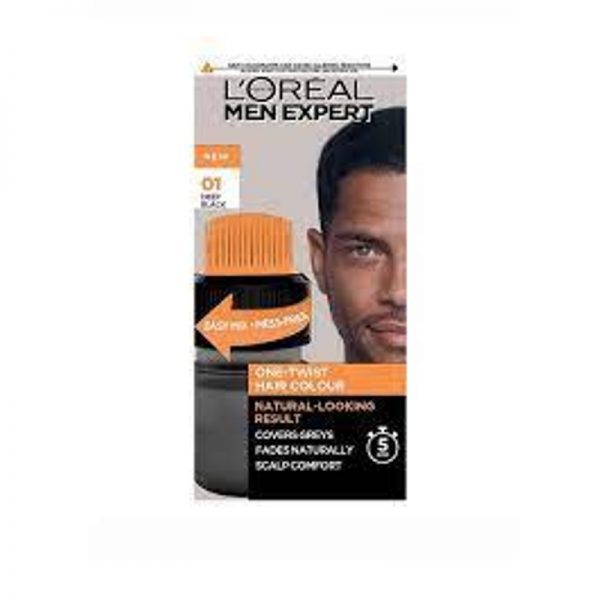 L'Oreal Paris Men Expert One-Twist Men Hair Colour 01 Deep Black ...