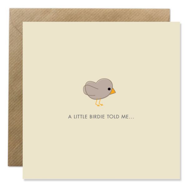 Bold Bunny A Little Birdie Told Me Card