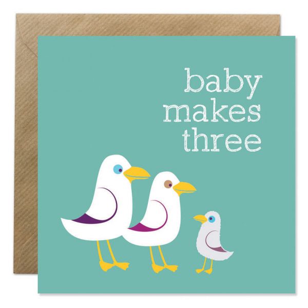 Bold Bunny Baby Makes Three Card