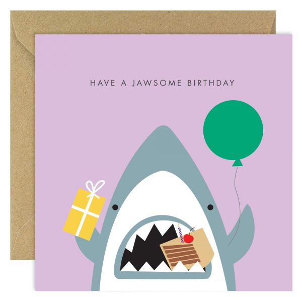 Bold Bunny Jawsome Birthday Card