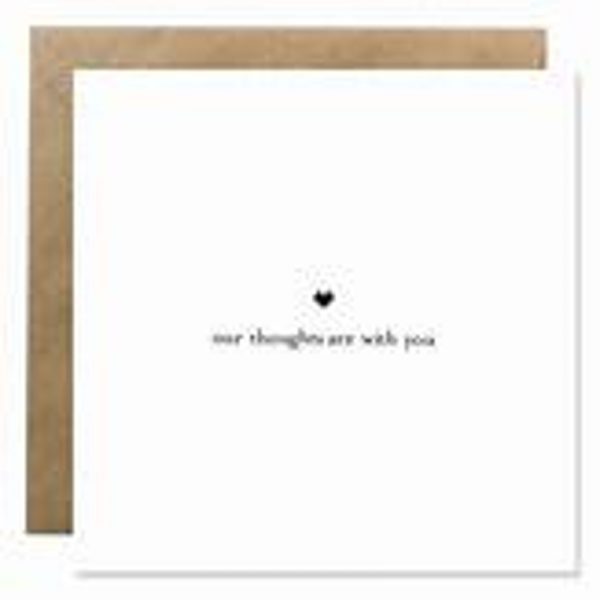 Bold Bunny Our Thoughts Are With You Card