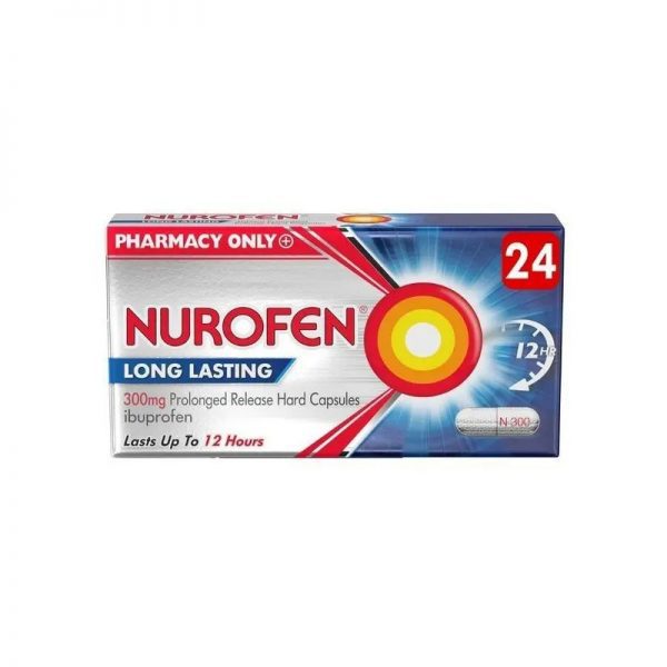 Nurofen Long Lasting Prolonged Release 300mg Ibuprofen 24 Capsules