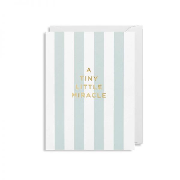 Cherished Mini Greeting Card - A Tiny Little Miracle Blue