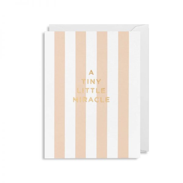 Cherished Mini Greeting Card - A Tiny Little Miracle Pink