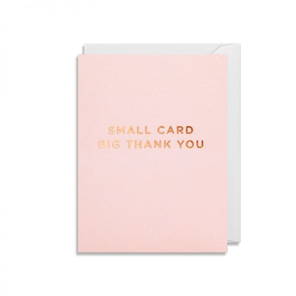 Cherished Mini Greeting Card - Small Card Big Thank You