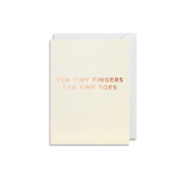 Cherished Mini Greeting Card - Ten Tiny Fingers Ten Tiny Toes