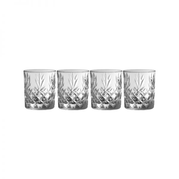 Galway Crystal Renmore D.O.F. Whiskey Glasses (Set of 4)