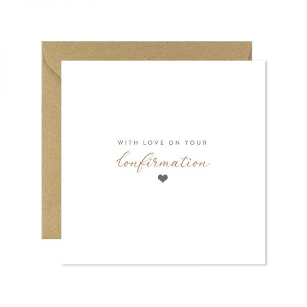 Bold Bunny With Love On Your Confirmation Card