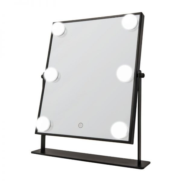 Danielle Creations LED Hollywood Mirror with Bulbs-Black