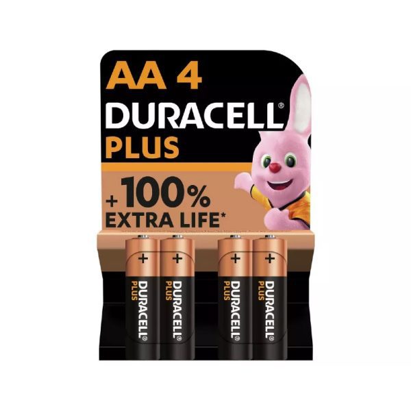 Duracell Plus AA Batteries - 4 Pack