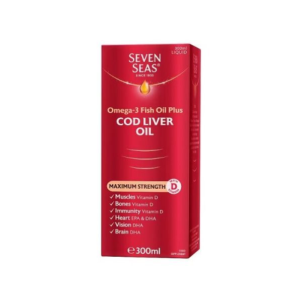 Seven Seas Cod Liver Oil Max Strength Liquid 300ml