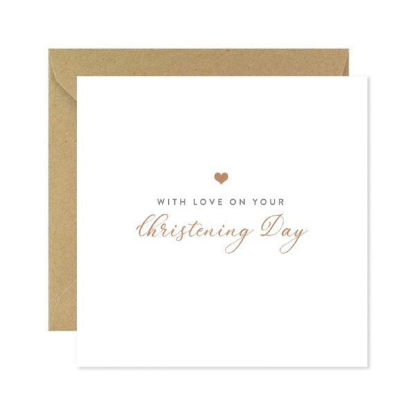 Bold Bunny With Love On Your Christening Day Greeting Card