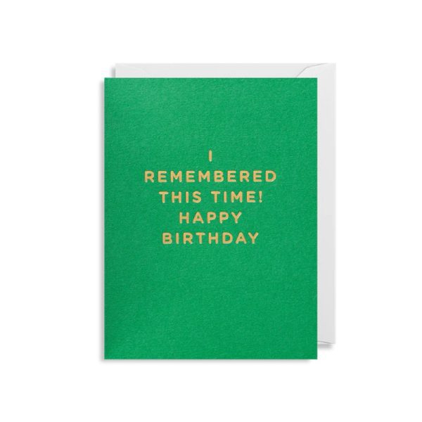 Cherished - I Remembered this Time Happy Birthday Greeting Card