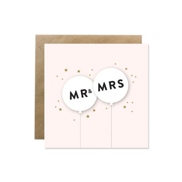 Bold Bunny Mr & Mrs Card