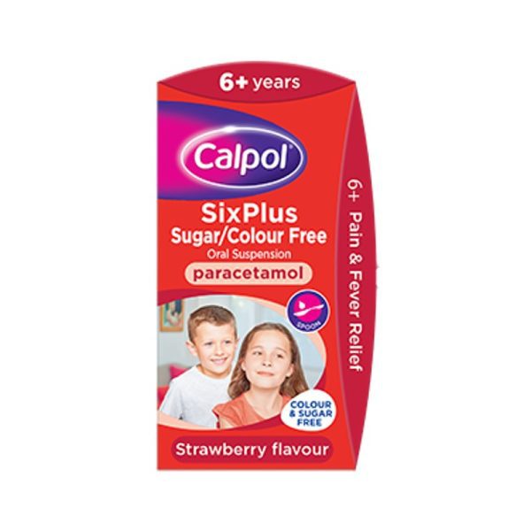 Calpol Sugar Free Suspension Strawberry Flavour 6+ Years 250mg/5ml 60ml